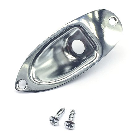 Jack plate GOTOH metal canoa guitarra strato cromado JCS-1