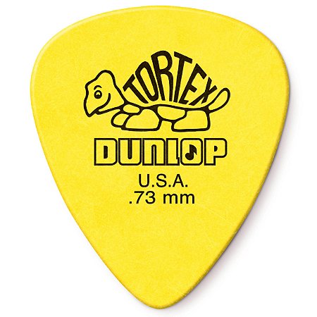 Palheta Dunlop Tortex 0,73 mm guitarra 418R AMARELA