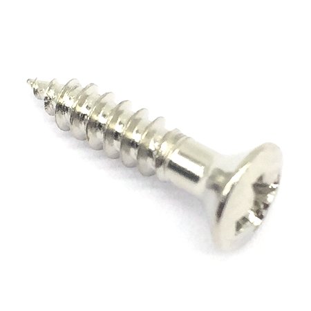 Parafuso jack plate guitarra 3X15mm Niquelado cabeça OVAL