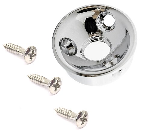 KIT Jack suporte sólido cromado TJS + Parafuso para guitarra