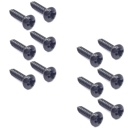 Kit 12 Parafuso tarraxa de guitarra 2.1x10 mm PRETO BK