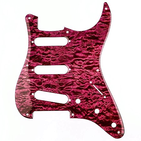 Escudo guitarra stratocaster 3 single 8 furos OAK Roxo X050