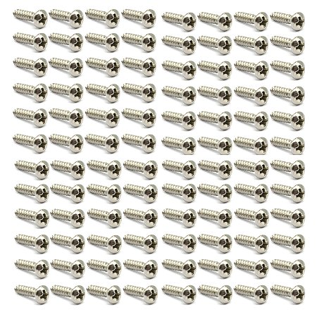 100 parafuso INOX Oval escudo guitarra STRATO 2,9 X 13mm MXP
