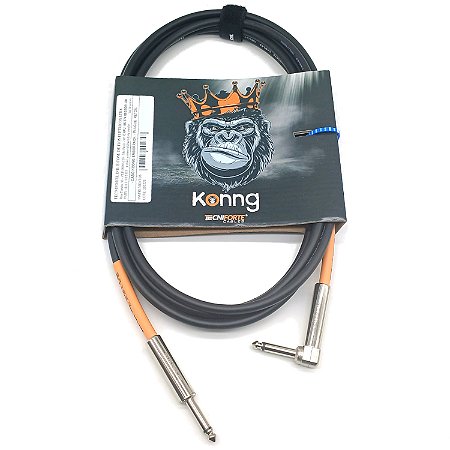 Cabo Baixo Guitarra KONNG 3m Tecniforte Plug L garantia NF