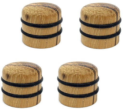 KIT4 Knob Madeira Zebra Wood Volume tone DOME guitarra baixo