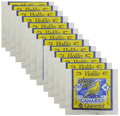 12 Corda AVULSA violao aço 4a Ré GIANNINI CANARIO bolinha
