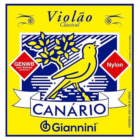 Encordoamento VIOLAO CLASSICO GIANNINI Canario bolinha MEDIA