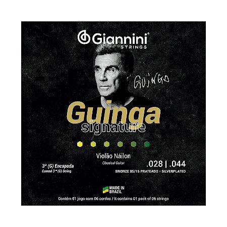 Encordoamento violao NYLON GIANNINI GUINGA bronze prateado