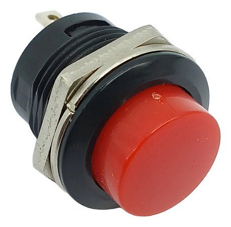 Chave botão Kill Switch PUSH pulso vermelha 16mm guitarra