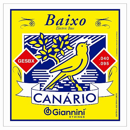 Encordoamento baixo 4 Cordas 040 GIANNINI Canario