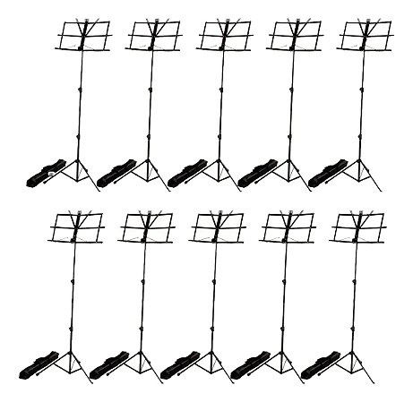 10 Estante partitura dobravel preta pedestal de ferro e capa