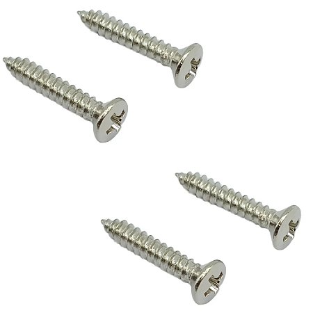 4  parafuso jack plate GUITARRA 2.5 X15MM niquelado