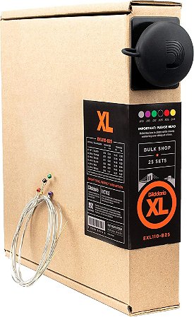 KIT 25 Encordoamento Daddario 010 Guitarra 6 CORDAS EXL110