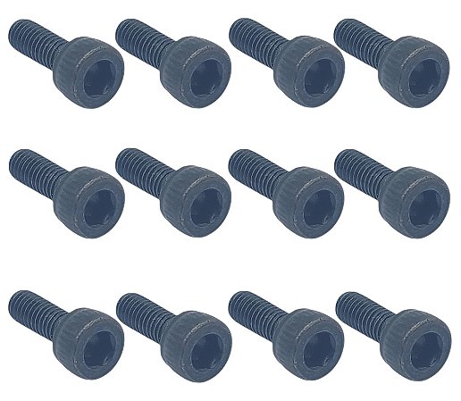 12 Parafuso Sextavado cabeça cilindrica M3 X 8 aço liga