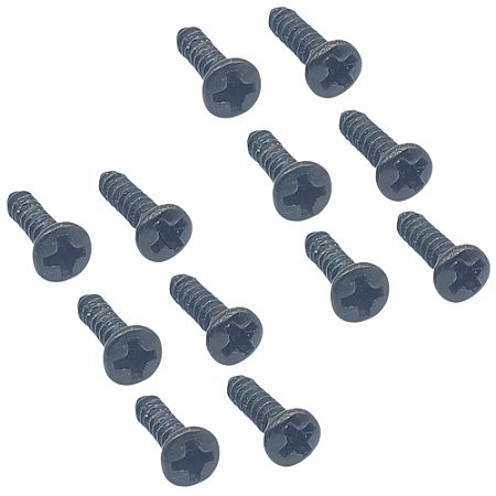 12 Parafuso Preto fixar tarraxa Violao guitarra 2,2X9,5 MXP