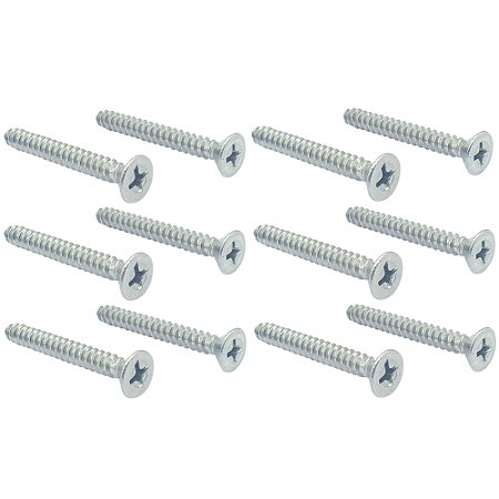 12 Parafuso INOX Neck plate GUITARRA grosso 4,8 X 38mm MXP