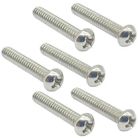 6 Parafuso Niquel Captador SINGLE Guitarra Strat 3,5X20 MXP
