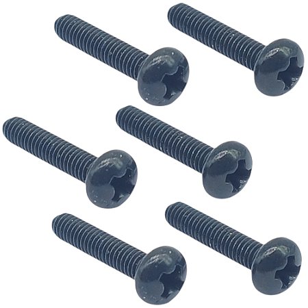 6 Parafuso M2.5x12mm Rosca Maquina PRETO Pan MXP