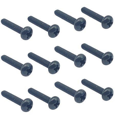 12 Parafuso M2.5x12mm Rosca Maquina PRETO Pan MXP