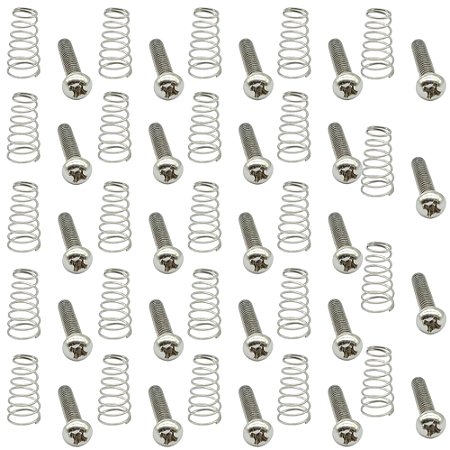 KIT 24 Parafuso Niquel Captador SINGLE 3,5X 20mm + 24 Molas
