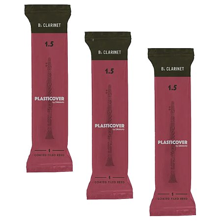 3 Palheta Plasticover Clarinete Numero 1,5 RRPBCL150