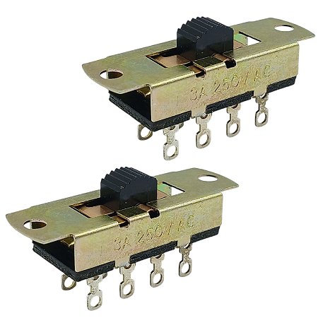 KIT 2 Chave Guitarra Slide 3 posicoes mustang duosonic BK