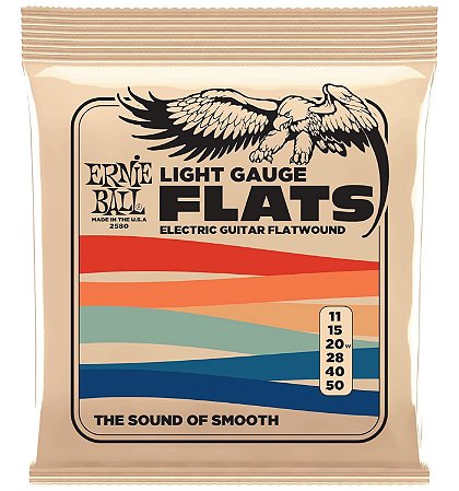 Encordoamento ERNIE BALL guitarra 011 FLATWOUND P02580 Lisa