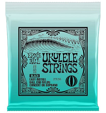 Encordoamento ERNIE BALL Ukulele Concert /Soprano BLACK 2326