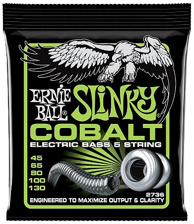 Encordoamento Ernie Ball baixo 5 cordas 045 P02736 COBALT