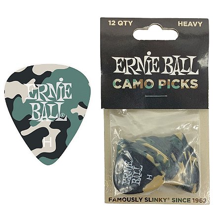 12 Palhetas ERNIE BALL Grossa 0,72 mm CAMUFLAGEM P09223