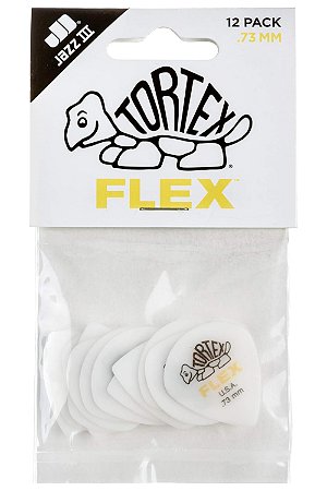 12 Palheta Jazz III Branca DUNLOP 468P 0.73 jazz3 Guitarra