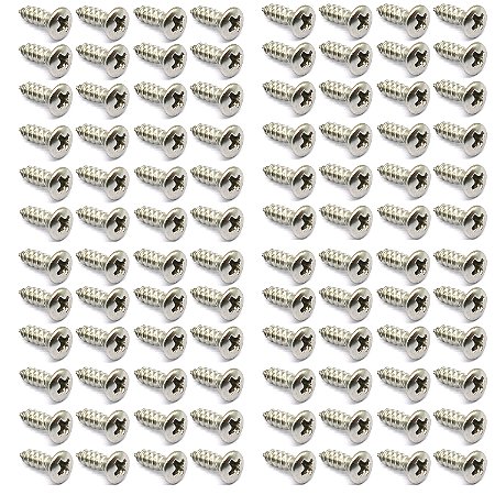 100 parafuso INOX OVL escudo guitarra STRATO 2,9 X 9,5mm MXP