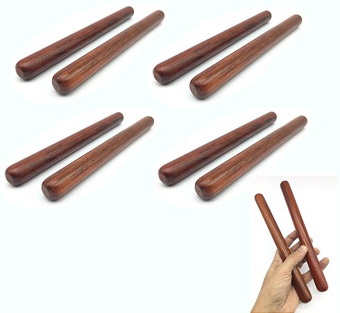 KIT 4 pares Clave madeira REDWOOD 25cm MXP CLA25