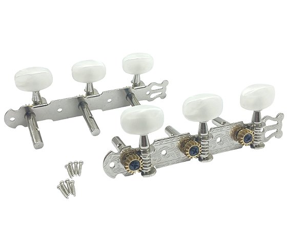 Tarraxa DOLPHIN Pino Fino Cromada para violão cordas de aço