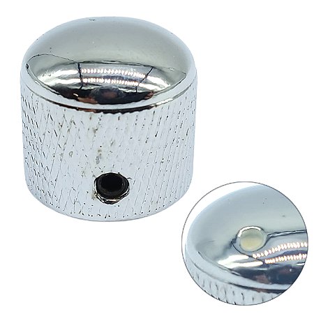 Knob guitarra metal DOME Cromado indicador bolinha MXP
