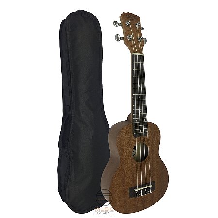 Ukulele Soprano Sapele Malibu 21 C/ Capa Cordas Aquila