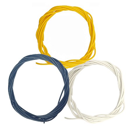 KIT fio LUTHIER 3 cores de 2m cada 22AWG elétrica guitarra