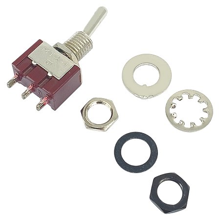 Chave mini toggle ON-ON guitarra 2 posição PRETA M105 3P