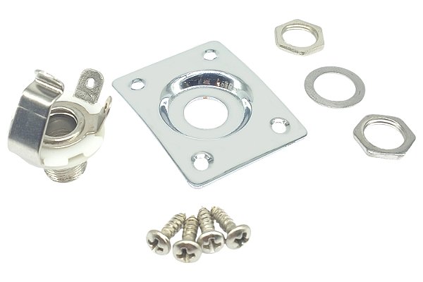 Jack Plate Retangular curvo olhal Cromado completo MXP 400CR