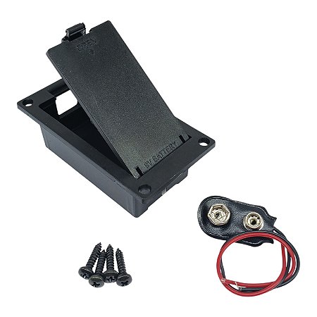Compartimento caixa de bateria 9v baixo ativo guitarra CP012