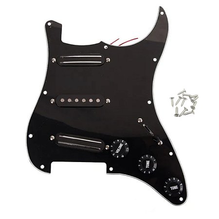Escudo completo guitarra STR HSH captador Mini HUMBUCKER BK