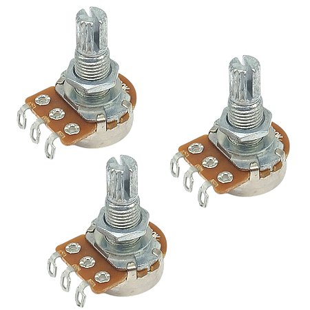 3 Potenciometro guitarra A500K LONGO poste18mm base16mm MXP