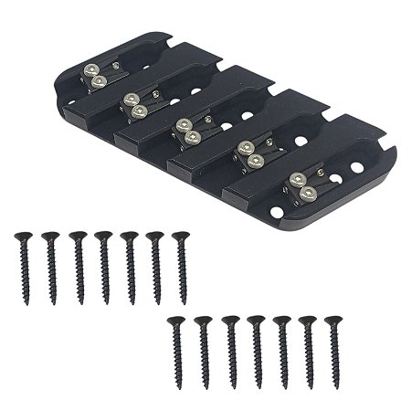 Ponte baixo 5 cordas preta hardtail 18mm base inclinada