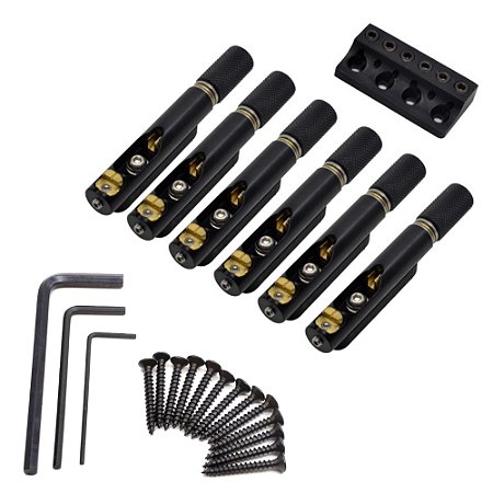 Ponte guitarra headless headpiece 6 com base individual