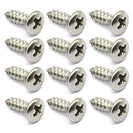 12 Parafusos p Jack Plate Tampo guitarra Cromado MXP 2995OVL