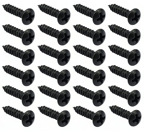 24 parafuso PRETO Oval escudo guitarra STRATO 2,9 X 13mm MXP