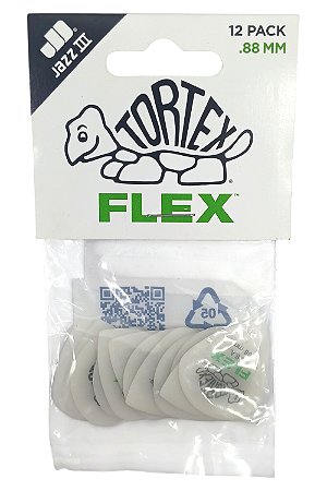 12 Palheta JAZZ III Branca DUNLOP 468P 0.88 jazz3 Guitarra