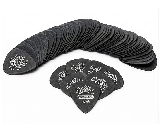 72 Palheta DUNLOP Tortex 0.88mm STANDARD Guitarra 488R Preta