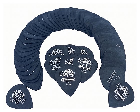 72 Palheta DUNLOP TORTEX 0,73mm JAZZ III Guitarra 482R Preta