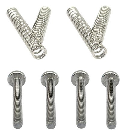 KIT 4 parafusos humbucker INOX + 4 molas INOX MXP 3X30